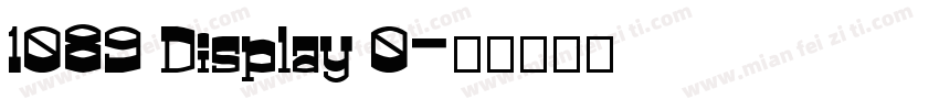 1089 Display 0字体转换